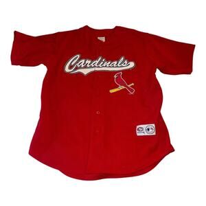 Vintage 2001 St Louis Cardinals Mark McGwire #25 True Fan MLB Jersey Size L Red